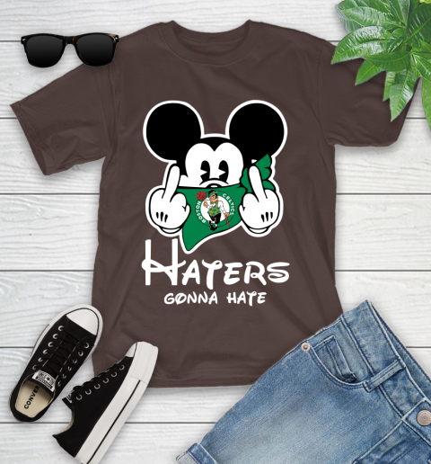 NBA Boston Celtics Haters Gonna Hate Mickey Mouse Disney Basketball T Shirt Youth T-Shirt 7