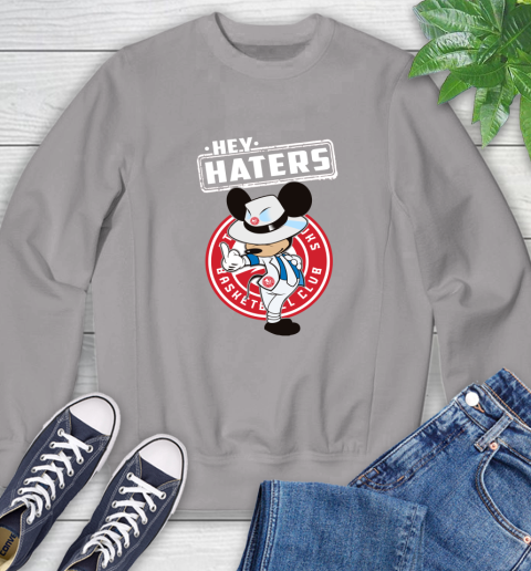 NBA Hey Haters Mickey Basketball Sports Atlanta Hawks Sweatshirt 5