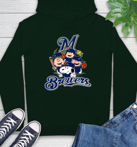 MLB Milwaukee Brewers Snoopy Charlie Brown Woodstock The Peanuts Movie Baseball T Shirt_000 Hoodie 12