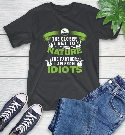 The Closer I Get To Nature The Farther I Am From Idiots Scuba Diving T-Shirt 1