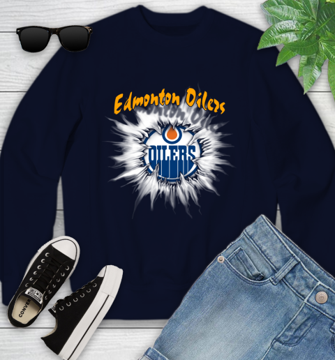 Edmonton Oilers NHL Hockey Adoring Fan Rip Sports Youth Sweatshirt 2