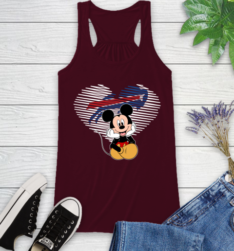 NFL Buffalo Bills The Heart Mickey Mouse Disney Football T Shirt_000 Racerback Tank 2