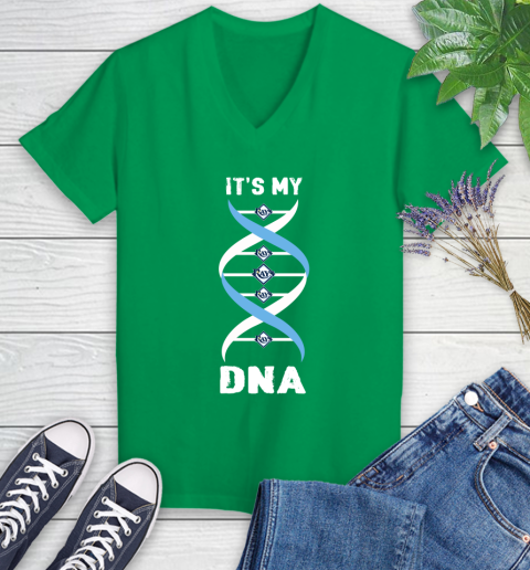 Tampa Bay ays MLB Baseball It's My DNA Sports Women's V-Neck T-Shirt 5