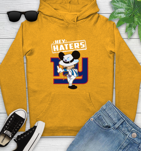 NFL Hey Haters Mickey Football Sports New York Giants Youth Hoodie 2