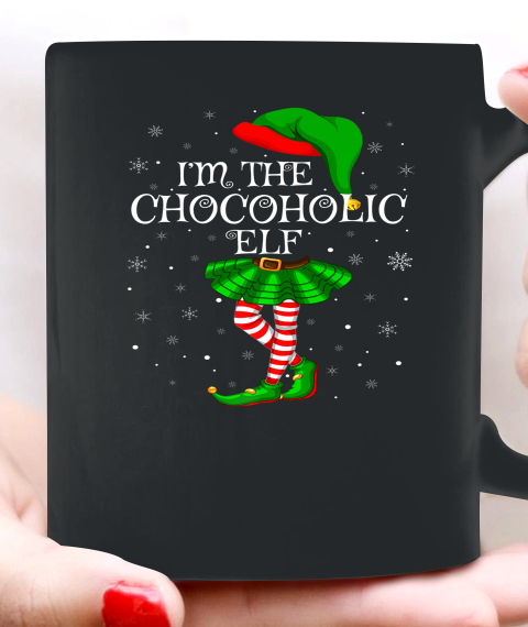 Family Matching Women Girls I m The Chocoholic Elf Christmas Ceramic Mug 11oz