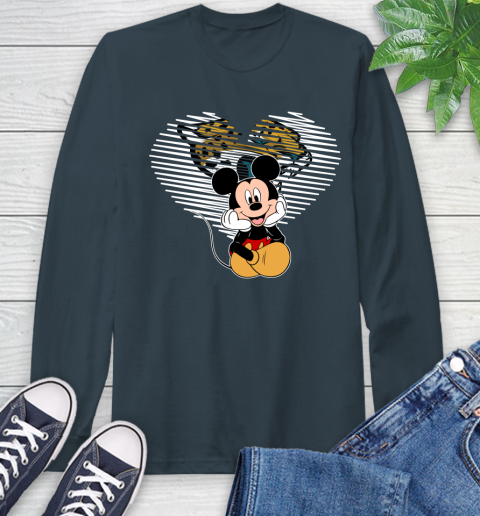 NFL Jacksonville Jaguars The Heart Mickey Mouse Disney Football T Shirt_000 Long Sleeve T-Shirt 9