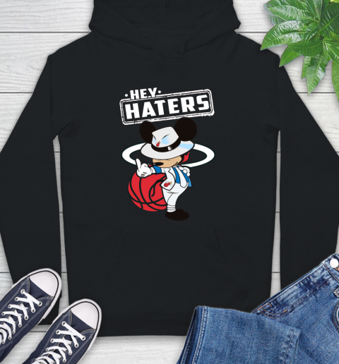 NBA Hey Haters Mickey Basketball Sports Miami Heat Hoodie