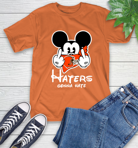 NFL Cleveland Browns Haters Gonna Hate Mickey Mouse Disney Football T Shirt T-Shirt 4