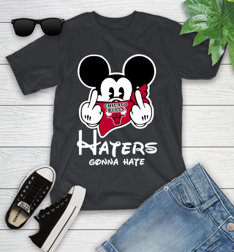 NBA Chicago Bulls Haters Gonna Hate Mickey Mouse Disney Basketball T Shirt Youth T-Shirt