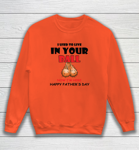 I Used To Live In Your Balls Funny Dad Father's Day Sweatshirt 2