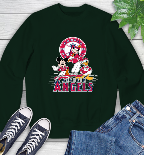 MLB Los Angeles Angels Mickey Mouse Donald Duck Goofy Baseball T Shirt Sweatshirt 12