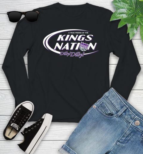 NBA A True Friend Of The Sacramento Kings Dilly Dilly Basketball Sports Youth Long Sleeve