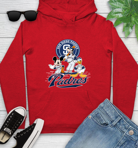 MLB San Diego Padres Mickey Mouse Donald Duck Goofy Baseball T Shirt Youth Hoodie 12