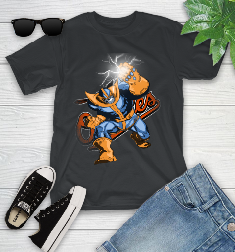 Baltimore Orioles MLB Baseball Thanos Avengers Infinity War Marvel Youth T-Shirt