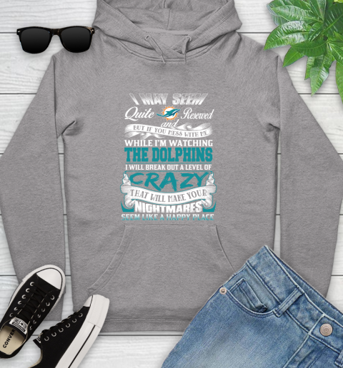 Miami Dolphins NFL Football Don't Mess With Me While I'm Watching My Team Youth Hoodie 6