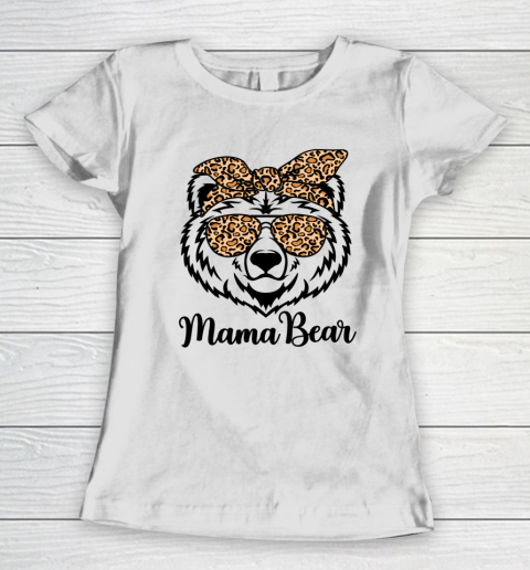 Leopard Mama Bear With Sunglasses Bandana Momma Mothers Women's T-Shirt
