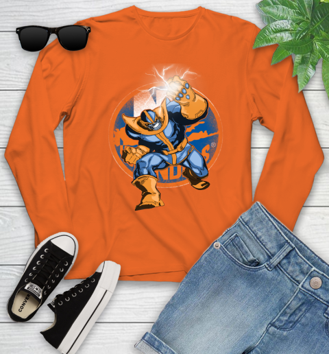 New York Islanders NHL Hockey Thanos Avengers Infinity War Marvel Youth Long Sleeve 3