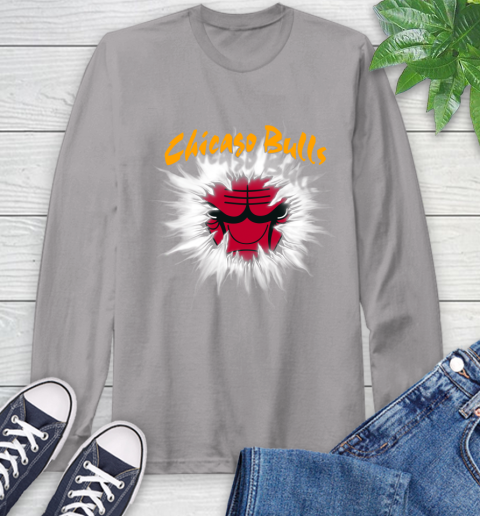 Chicago Bulls NBA Basketball Rip Sports Long Sleeve T-Shirt 7 Chicago Bulls NBA Basketball Rip Sports Long Sleeve T-Shirt - Image 7