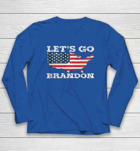 Let's Go Brandon Joe Biden Chant Impeach Biden USA Flag FJB Long Sleeve T-Shirt 6