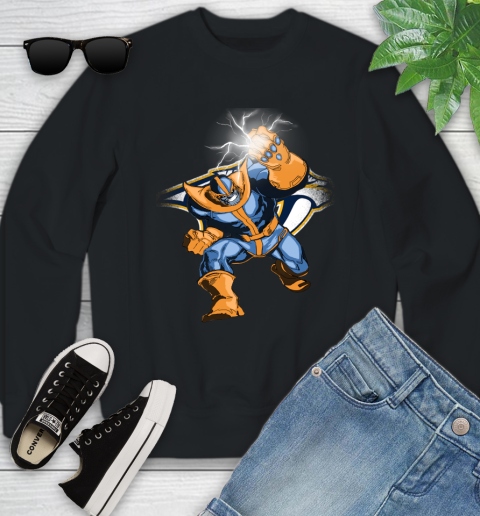 Nashville Predators NHL Hockey Thanos Avengers Infinity War Marvel Youth Sweatshirt