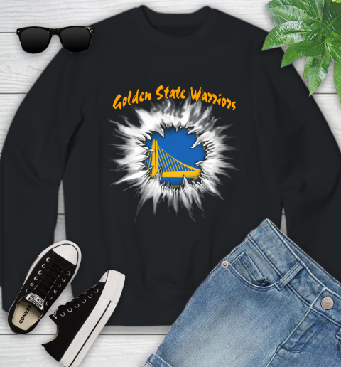 Golden State Warriors NBA Basketball Rip Sports Youth Sweatshirt