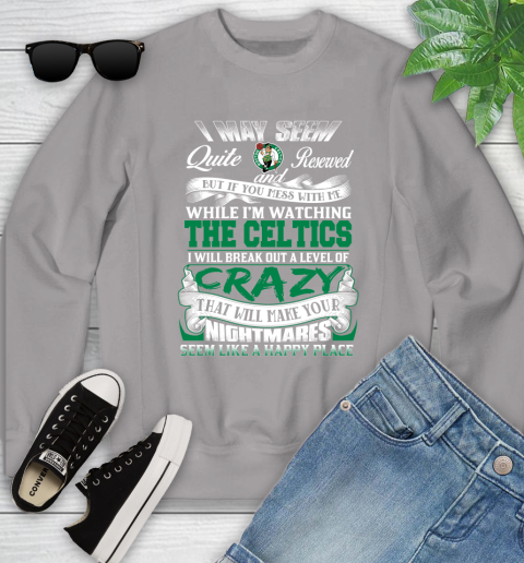 Boston Celtics NBA Basketball Don't Mess With Me While I'm Watching My Team Youth Sweatshirt 4 Boston Celtics NBA Basketball Don't Mess With Me While I'm Watching My Team Youth Sweatshirt - Image 4