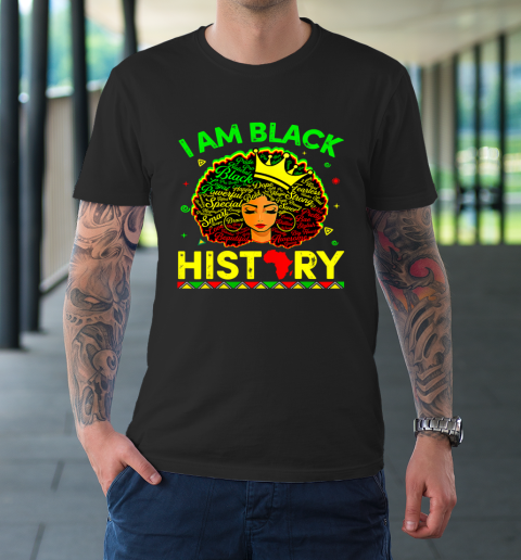 Black Girl, Women Shirt African American Pride Queen Girl I Am Black History Funny T-Shirt