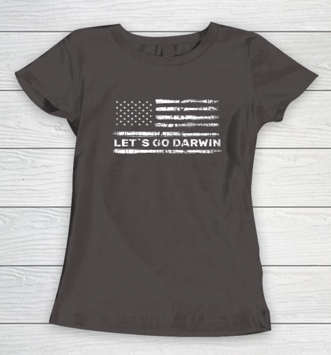 Lets Go Darwin Funny Sarcastic Us Flag Women's T-Shirt 5