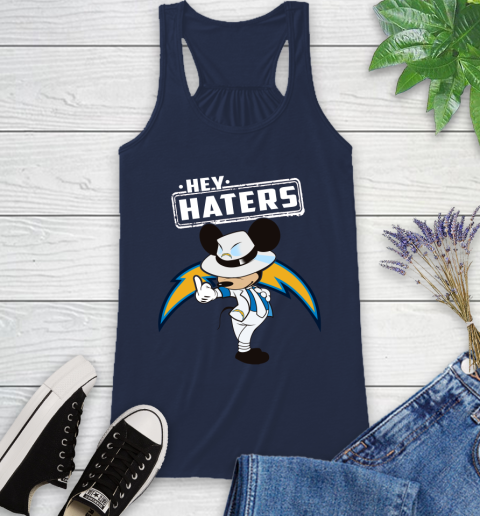 NFL Hey Haters Mickey Football Sports Los Angeles Chargers Racerback Tank 9