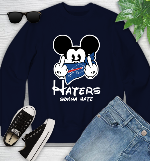 NFL Buffalo Bills Haters Gonna Hate Mickey Mouse Disney Football T Shirt Youth Sweatshirt 2