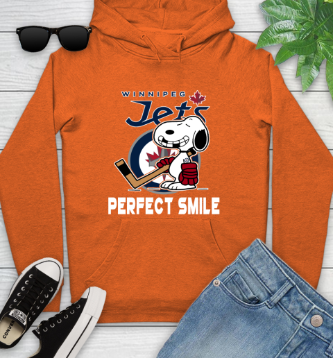 NHL Winnipeg Jets Snoopy Perfect Smile The Peanuts Movie Hockey T Shirt Youth Hoodie 4
