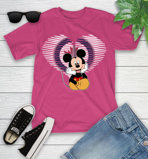 NHL Winnipeg Jets The Heart Mickey Mouse Disney Hockey Youth T-Shirt 11