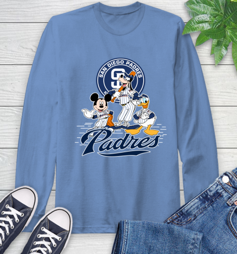 MLB San Diego Padres Mickey Mouse Donald Duck Goofy Baseball T Shirt Long Sleeve T-Shirt 12