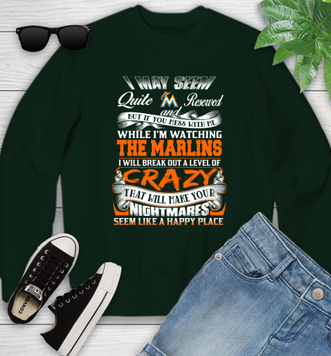 Miami Marlins MLB Baseball Don't Mess With Me While I'm Watching My Team Youth Sweatshirt 9
