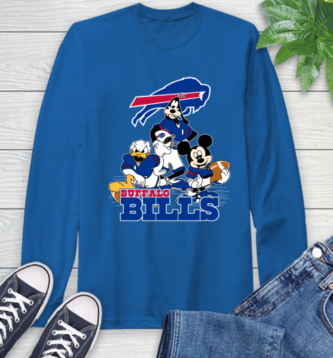 NFL Buffalo Bills Mickey Mouse Donald Duck Goofy Football Shirt Long Sleeve T-Shirt 10