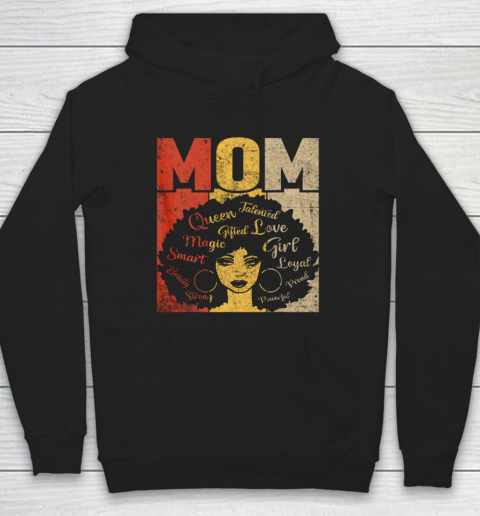 Black Mom Afro African American Mom Mother's Day Hoodie