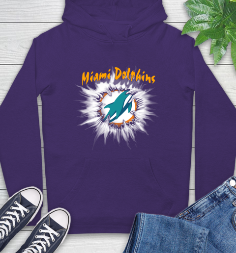 Miami Dolphins NFL Football Adoring Fan Rip Sports Hoodie 5