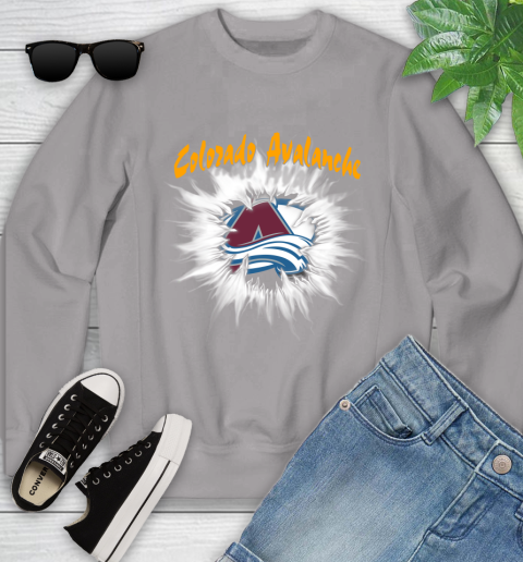 Colorado Avalanche NHL Hockey Adoring Fan Rip Sports Youth Sweatshirt 3