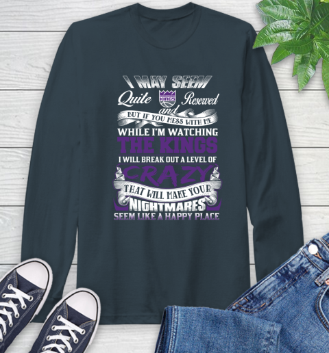 Sacramento Kings NBA Basketball Don't Mess With Me While I'm Watching My Team Long Sleeve T-Shirt 9