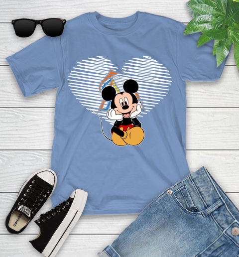 MLB Miami Marlins The Heart Mickey Mouse Disney Baseball T Shirt_000 Youth T-Shirt 15