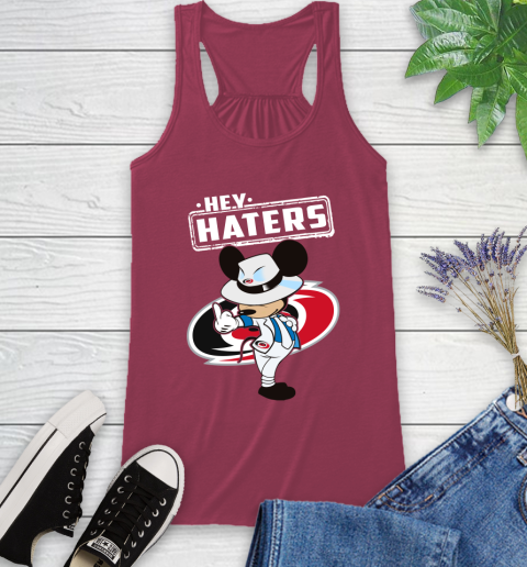 NHL Hey Haters Mickey Hockey Sports Carolina Hurricanes Racerback Tank 7