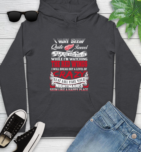 Detroit Red Wings NHL Hockey Don't Mess With Me While I'm Watching My Team Youth Hoodie 8