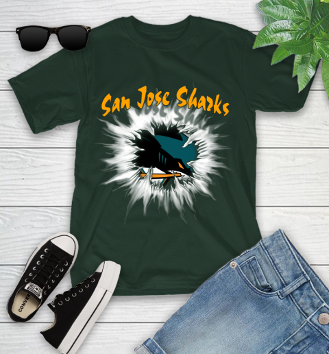 San Jose Sharks NHL Hockey Adoring Fan Rip Sports Youth T-Shirt 5