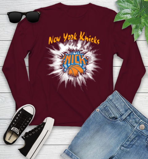New York Knicks NBA Basketball Rip Sports Youth Long Sleeve 6