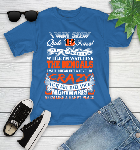 Cincinnati Bengals NFL Football Don't Mess With Me While I'm Watching My Team Youth T-Shirt 12