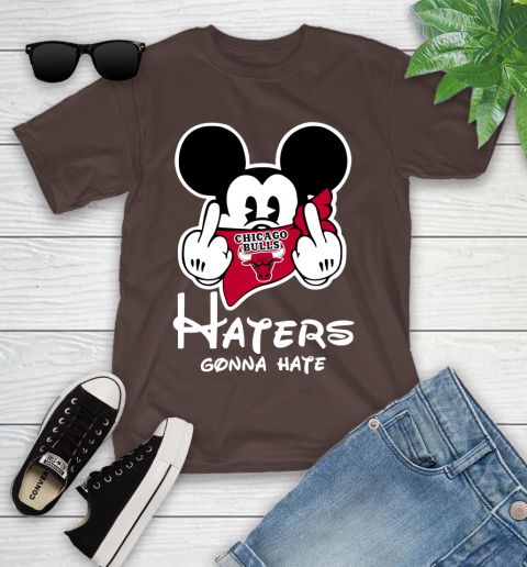 NBA Chicago Bulls Haters Gonna Hate Mickey Mouse Disney Basketball T Shirt Youth T-Shirt 7