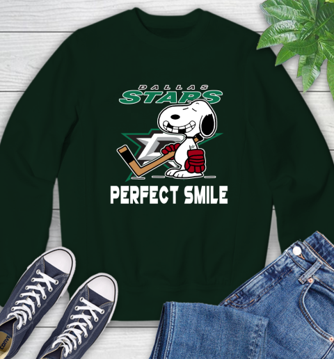 NHL Dallas Stars Snoopy Perfect Smile The Peanuts Movie Hockey T Shirt Sweatshirt 12