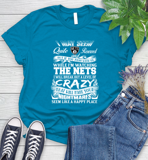 Brooklyn Nets NBA Basketball Don't Mess With Me While I'm Watching My Team Women's T-Shirt 10