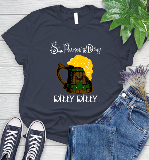 NHL Washington Capitals St Patrick's Day Dilly Dilly Beer Hockey Sports Women's T-Shirt 14