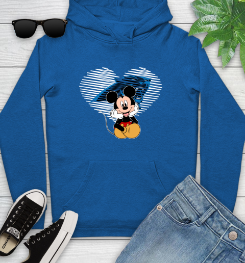 NFL Carolina Panthers The Heart Mickey Mouse Disney Football T Shirt_000 Youth Hoodie 11